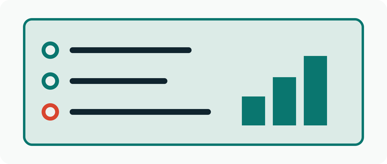 Illustration of a maintenance dashboard with status and charts